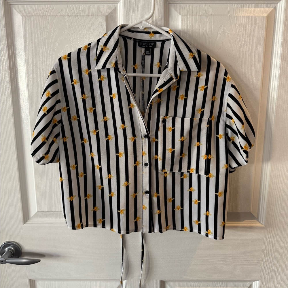 Topshop crop blouse